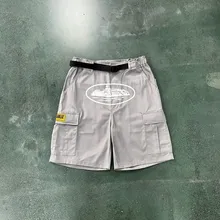 Corteiz High Street Gray Cargo Shorts